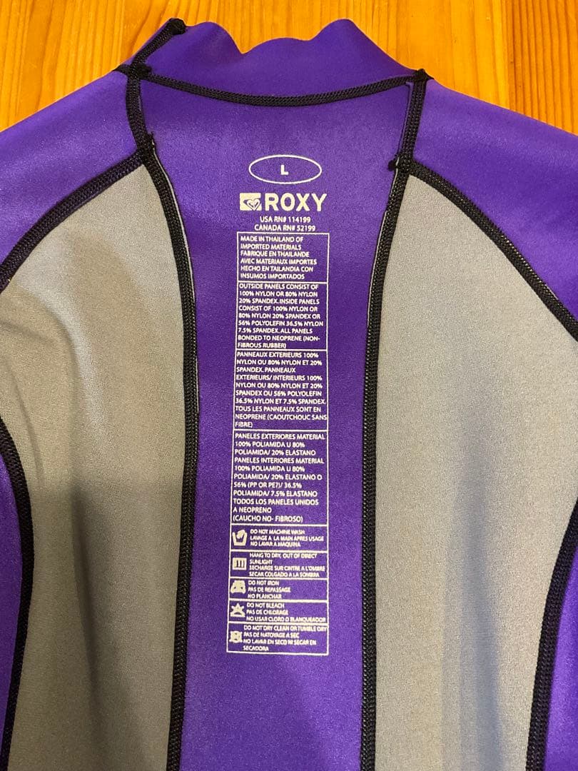 ROXY ウェットスーツ 長袖タッパー SYMCRO 1mm ハンガー付