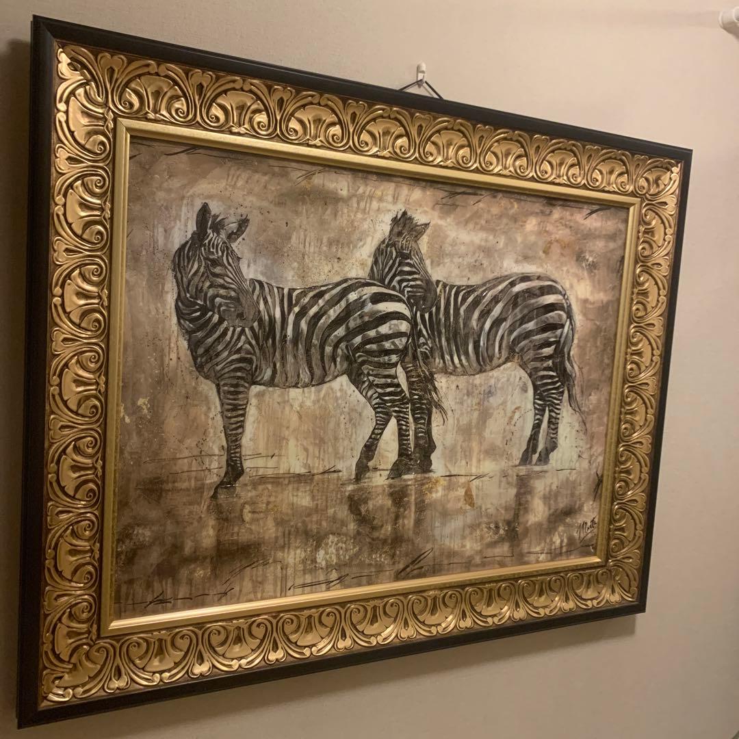 金運　開運　絵画　ゴットフライドマルタ　シマウマ　アート　馬　インテリア　雑貨
