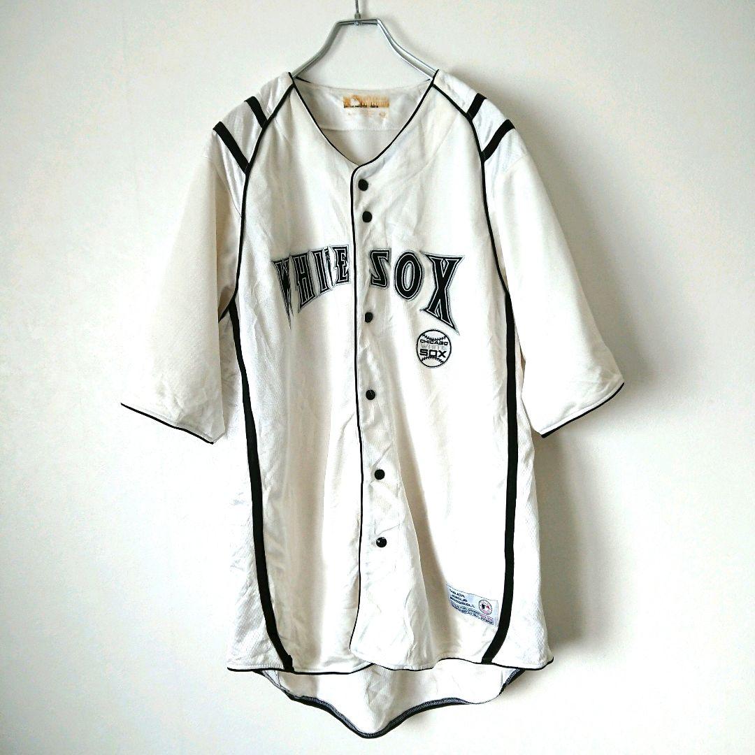 ホワイトソックス MLB ベースボールシャツ ゲームシャツ 刺繍デカロゴ