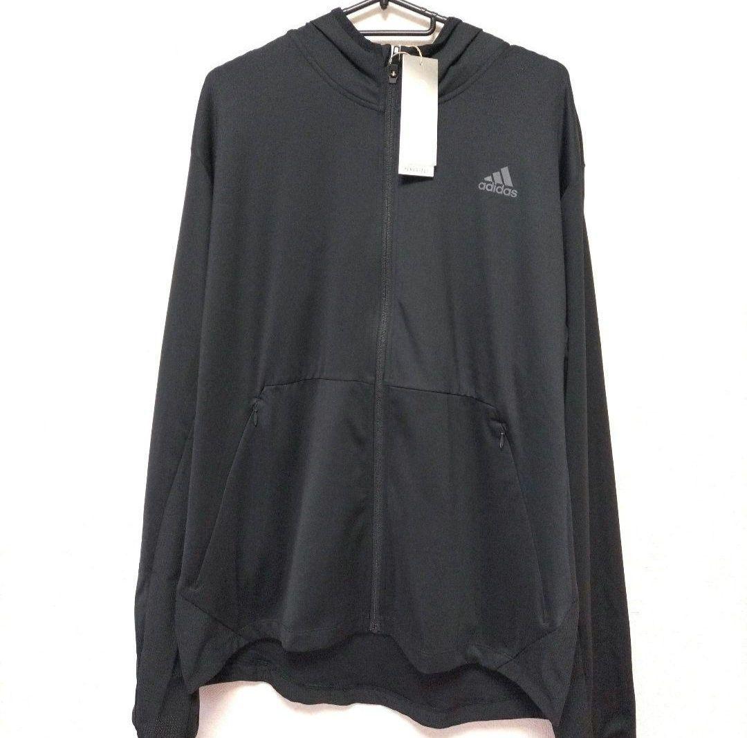 【新品】adidas★アディダス★スリムフィット★フルジップパーカー★4XL★黒