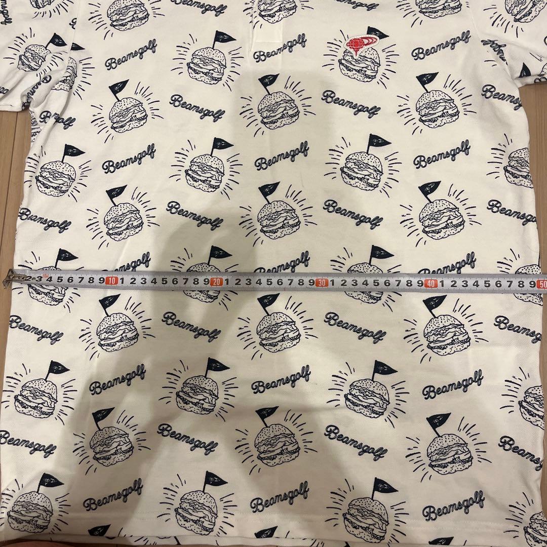 BEAMS GOLF ハンバーガー柄　ポロシャツ M ビームスゴルフ