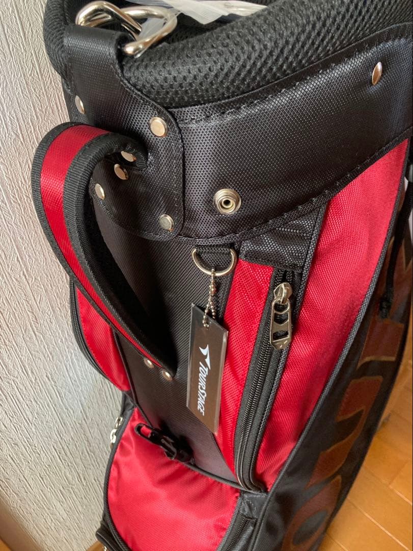 新品　TOURSTAGE キャディバッグ レッド/ブラック