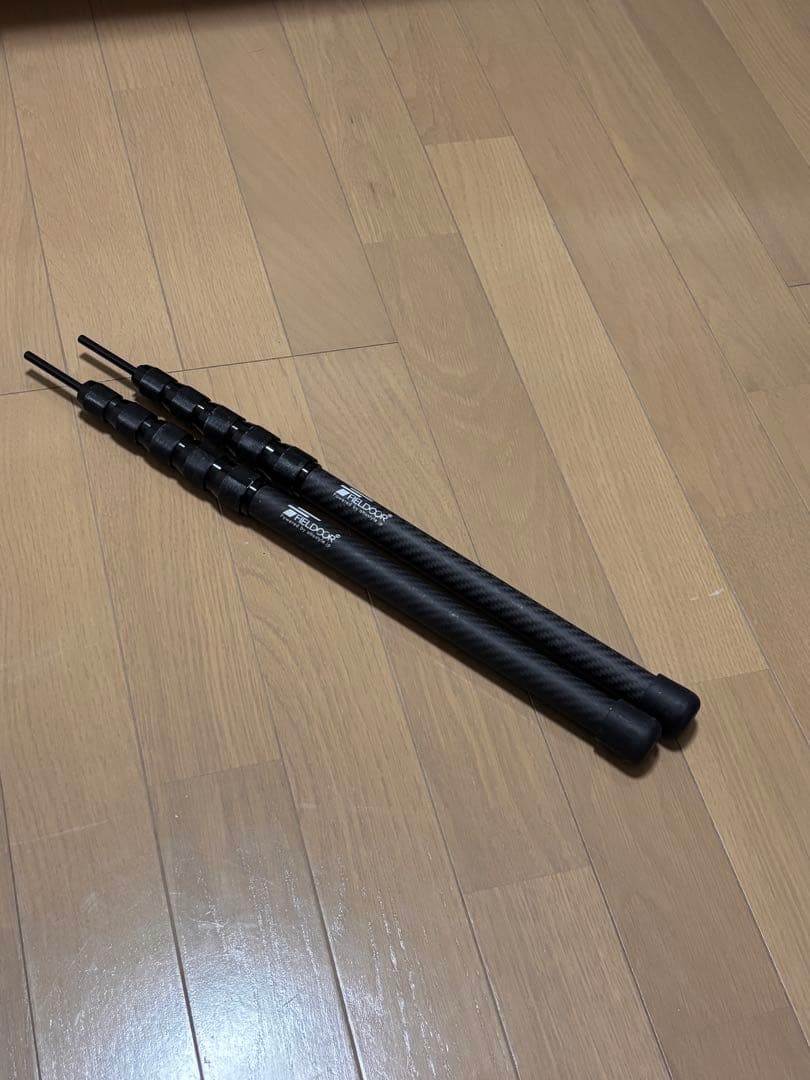 FIELD DOOR テントポール ブラック　カーボン製　キャンプ　タープポール