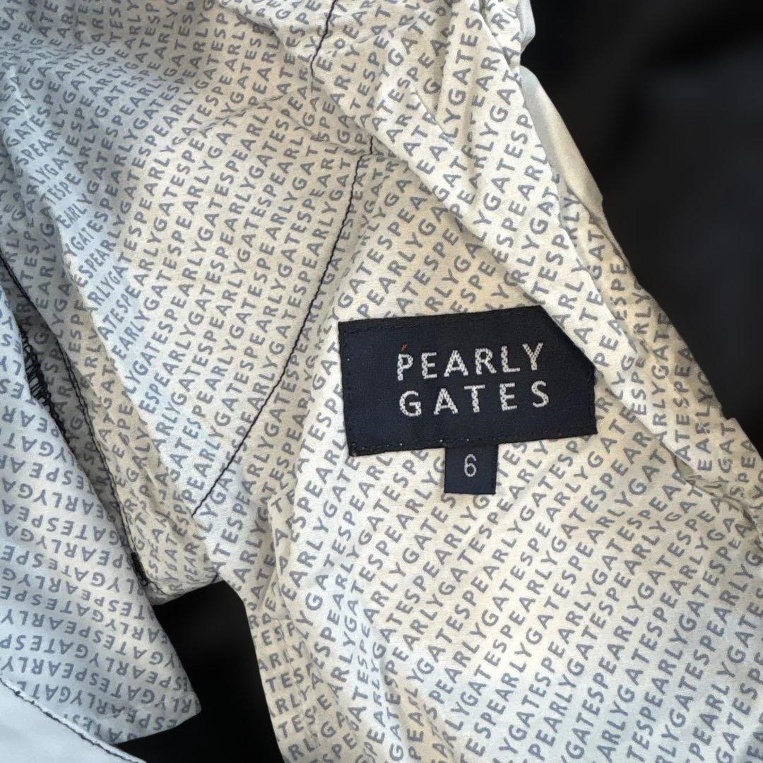 Pearly Gates ブラックパンツ ロゴプリント