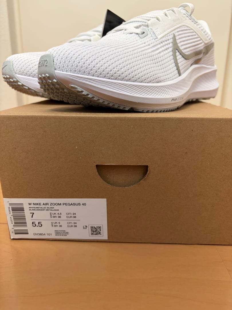 ★新品未使用24.0cm/Nike ペガサス40 ホワイト