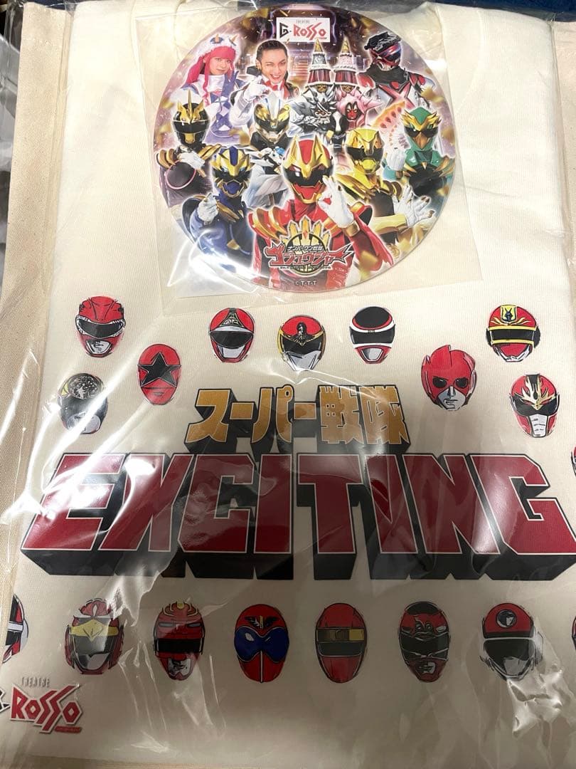 スーパー戦隊 エキサイティングバック ＆ Tシャツ ＆ 缶バッジ Gロッソ限定