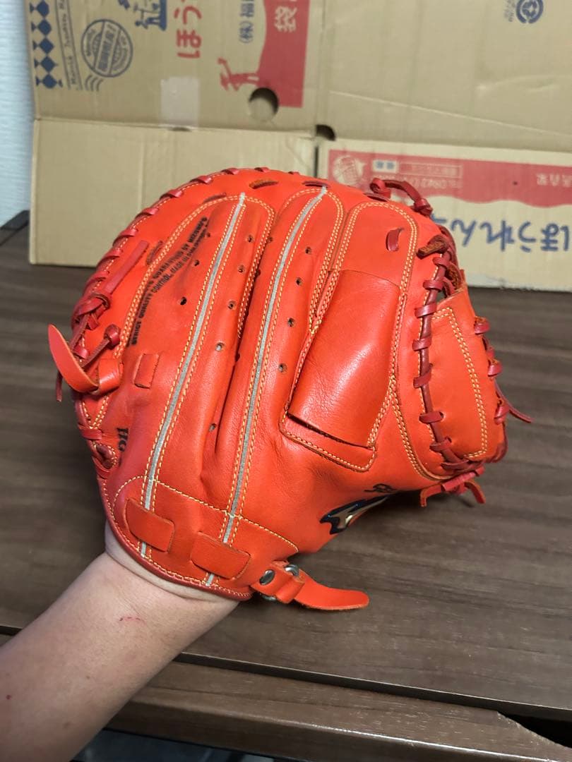 軟式グローブ オレンジ