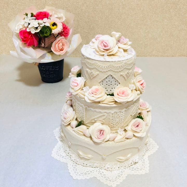 ウエディングケーキ　welcome board wedding cake