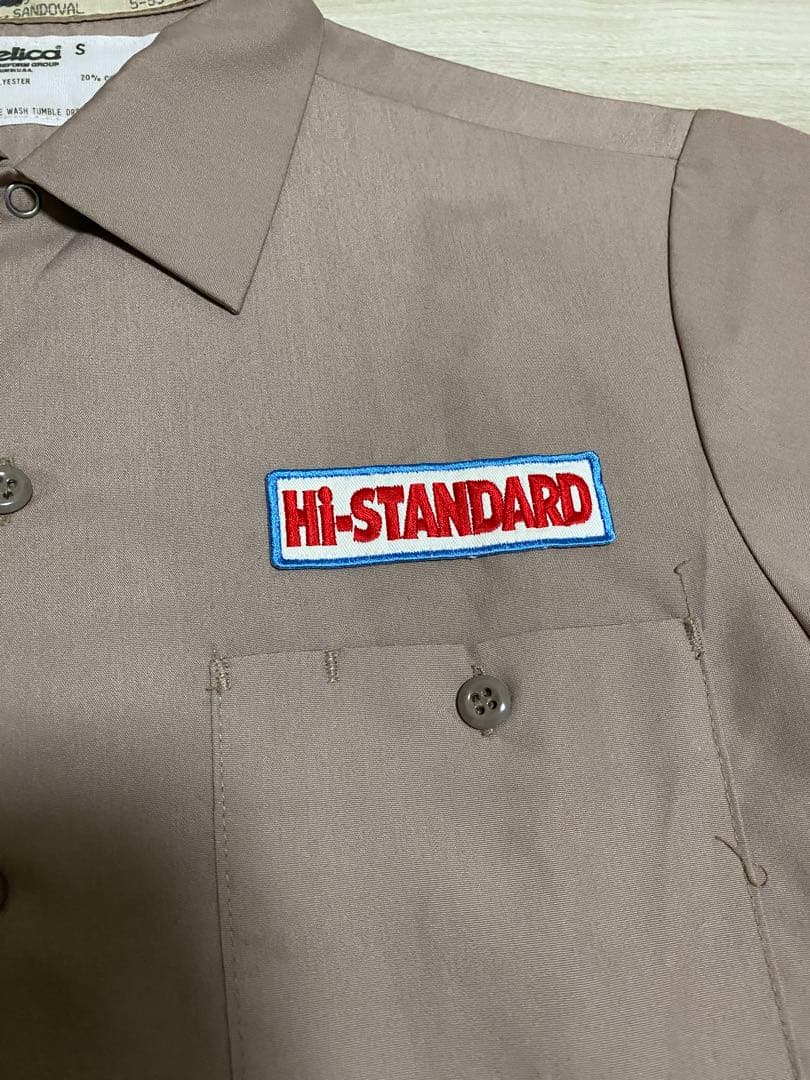 Hi-Standard 半袖ワークシャツ S ベージュ ハイスタ