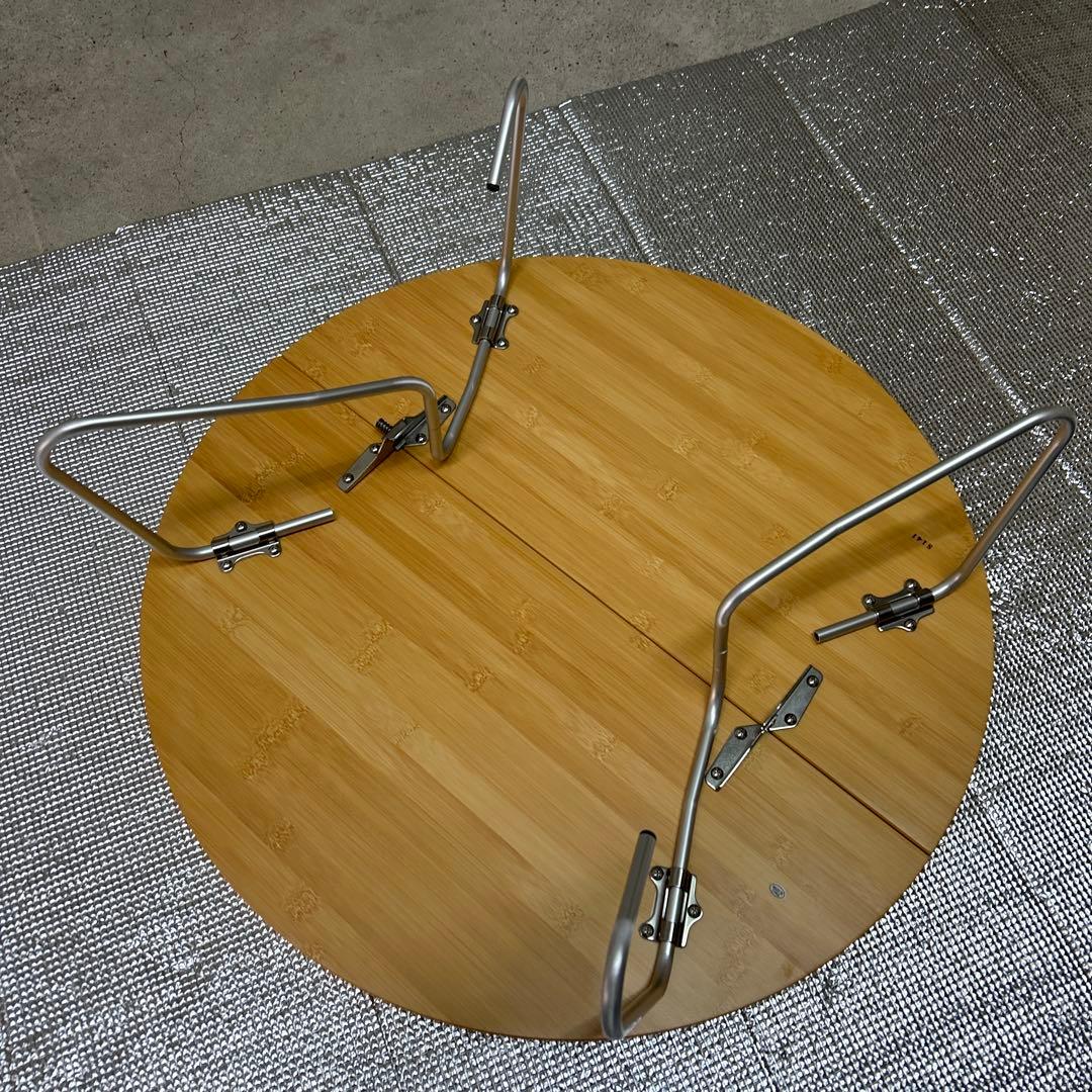 未使用　スノーピーク　ワンアクションちゃぶ台竹 M　テーブル 650mm