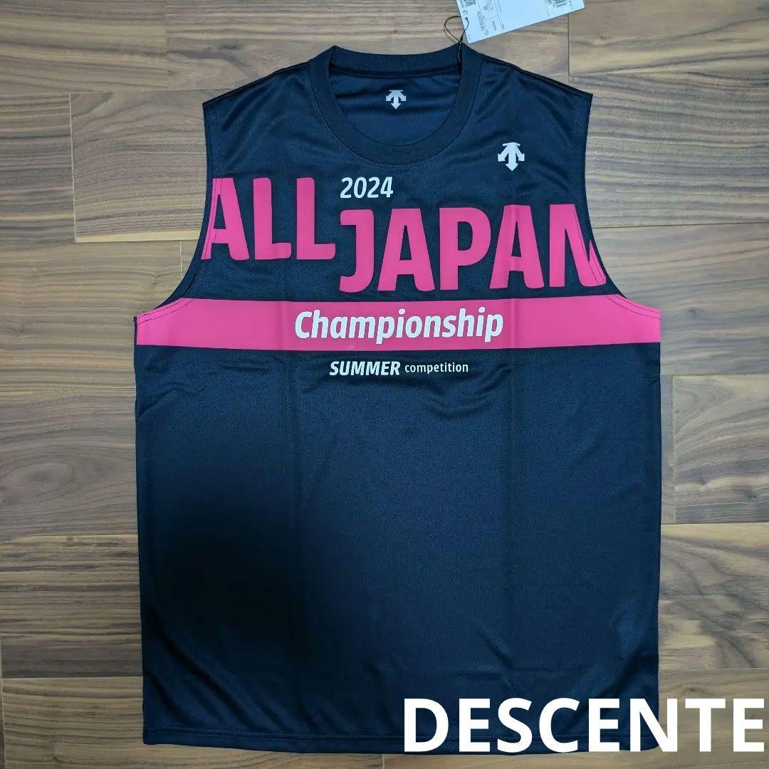 ☆ネイビー　インターハイ　DESCENTE　デサント　ノースリーブ　シャツ　国体