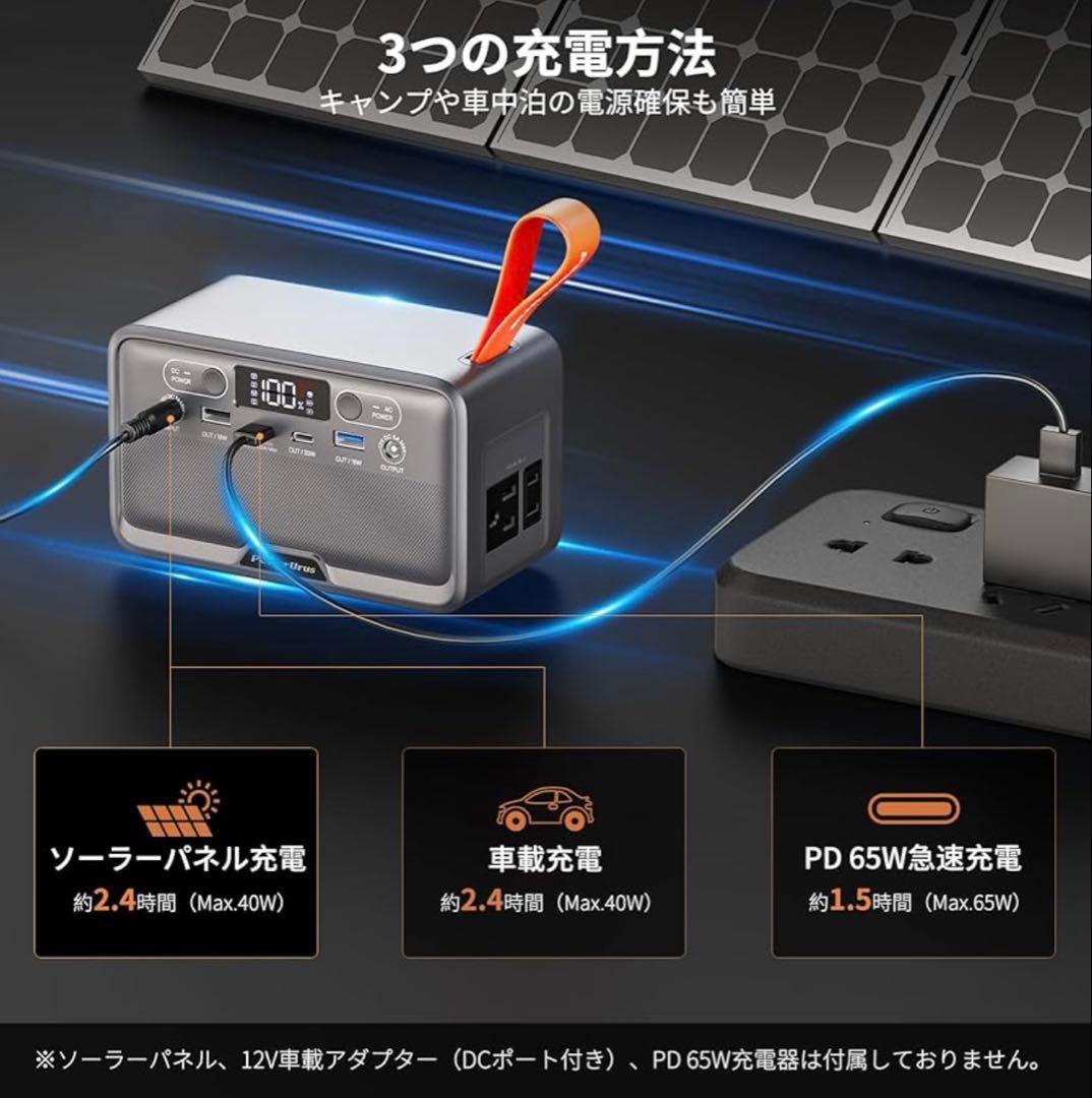 【新品未開封】ポータブル電源 小型 89.6Wh PD100W キャンプ 車中泊