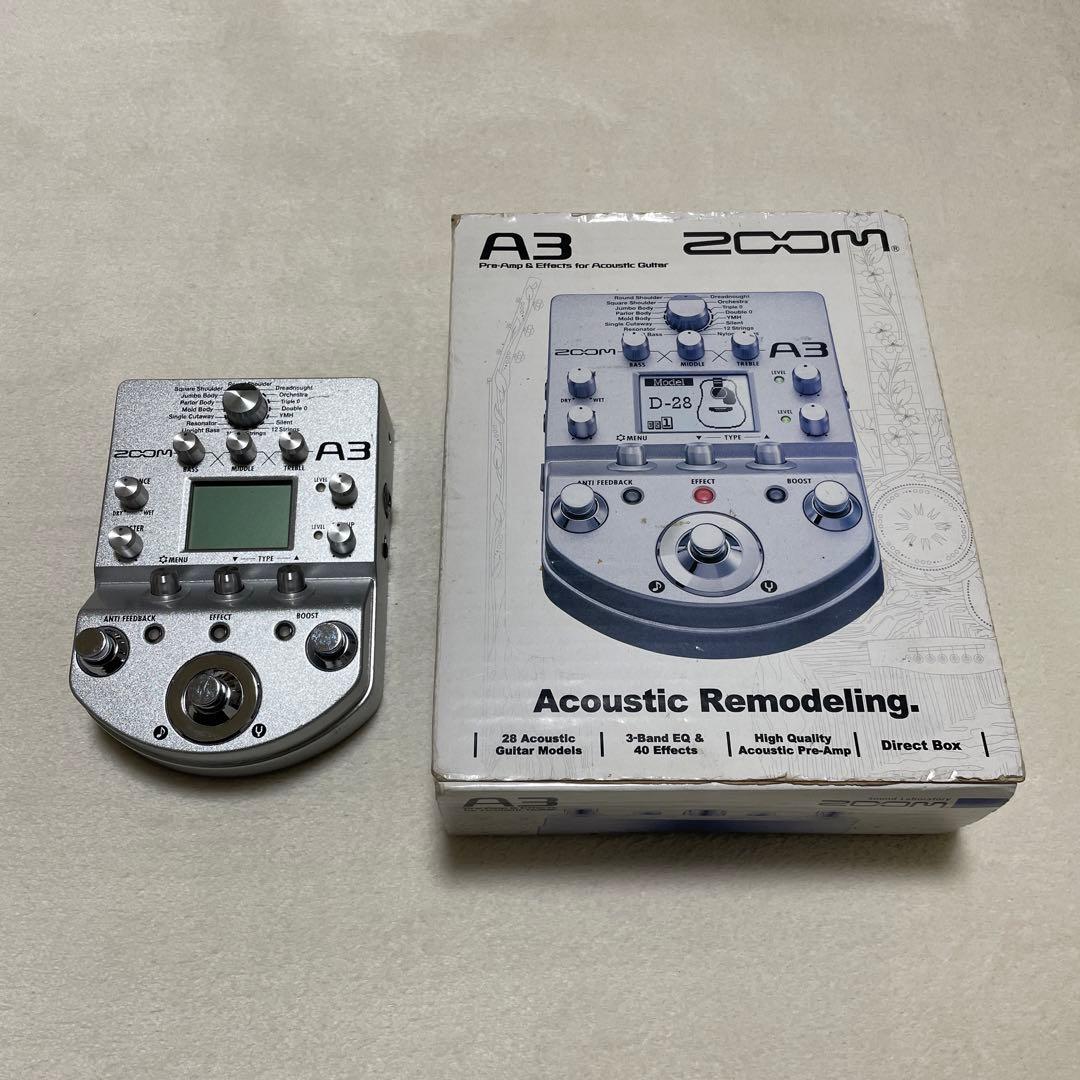 ZOOM A3 アコースティックギター マルチエフェクター プリアンプ DI