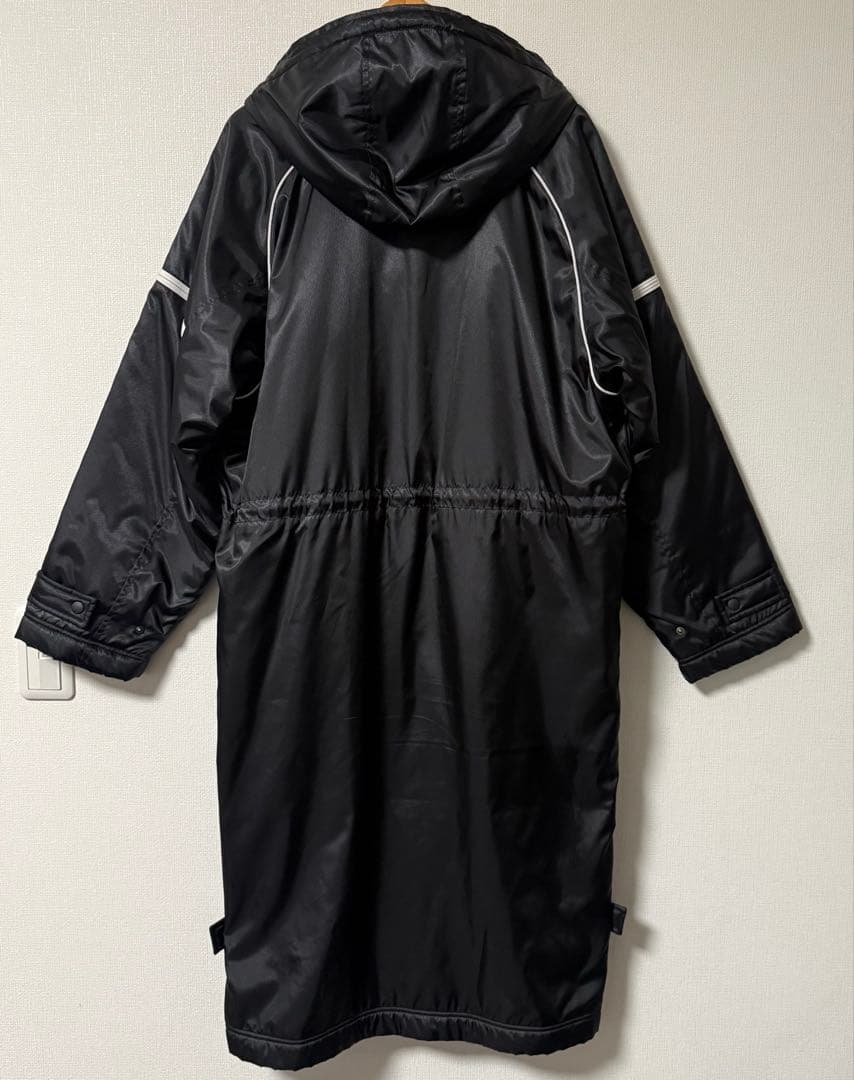 美品 NIKE ナイキ ボア フリース ロング ベンチコート フード付き M 黒