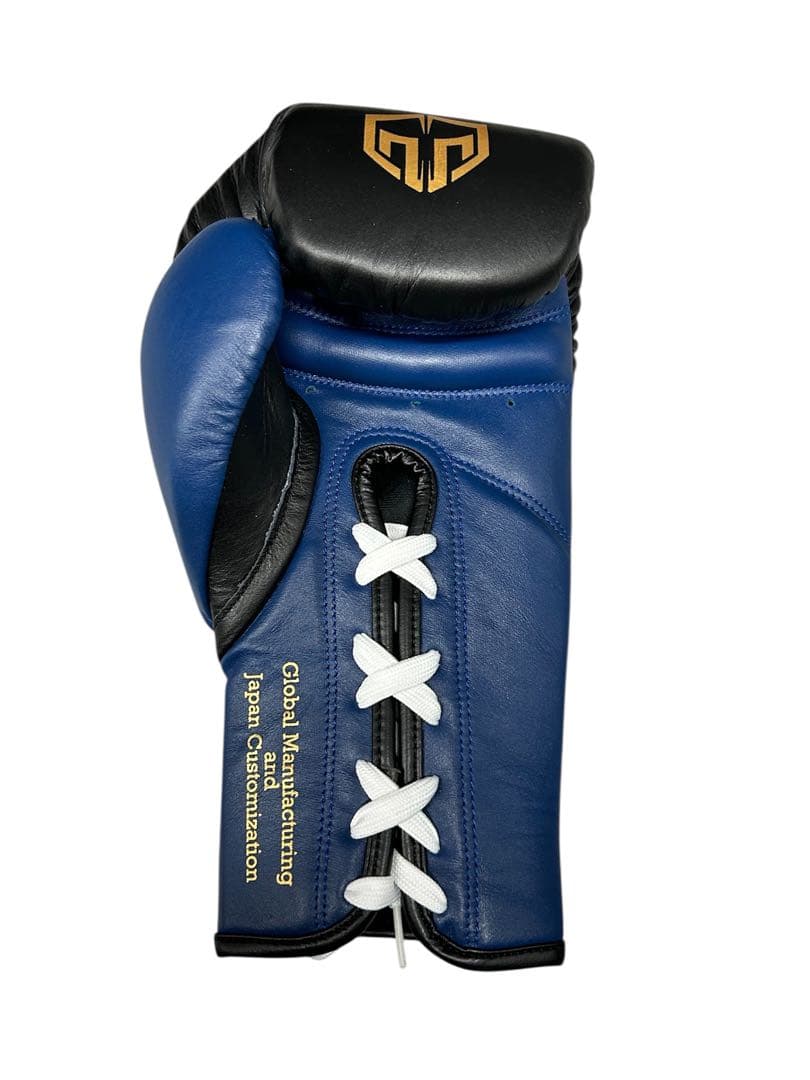 GRIT BLUE GOLD LOGO 紐式 ボクシンググローブ 本革製