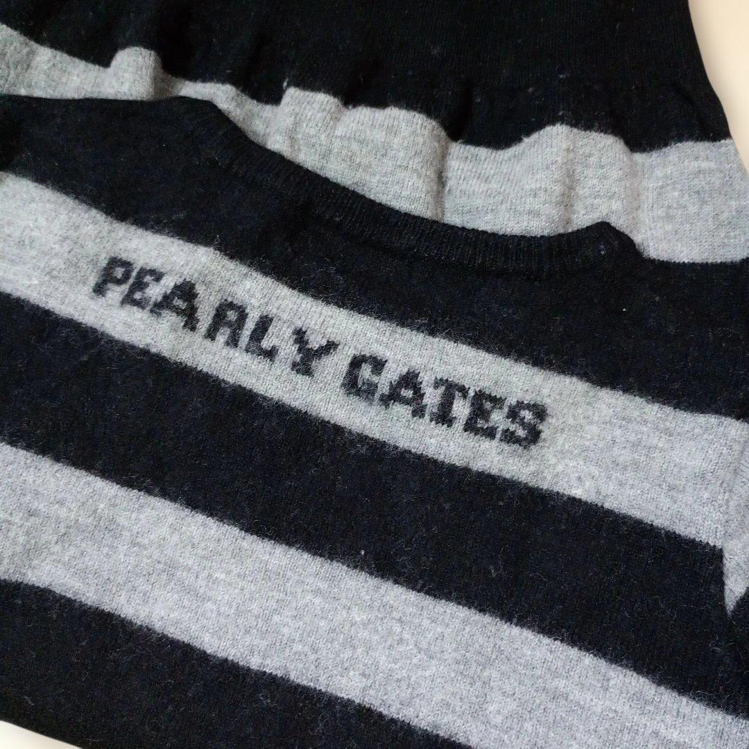 パーリーゲイツカシミヤPEARLY GATES ストライプセーターサイズ1