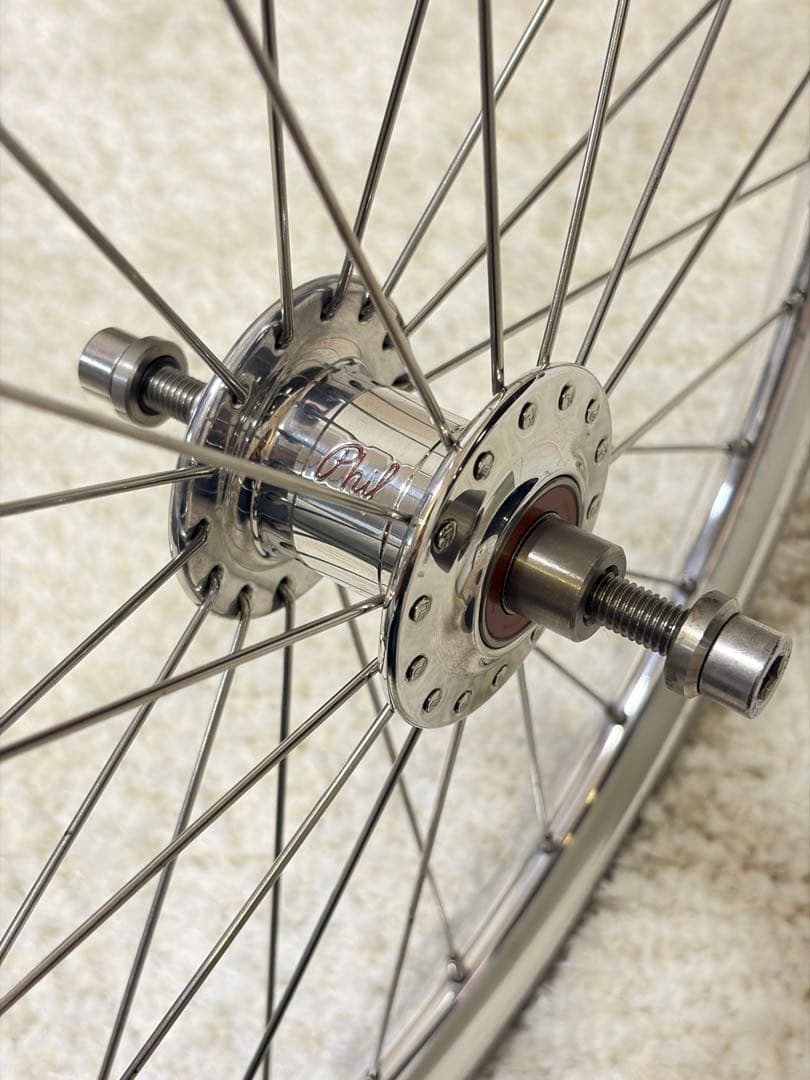 Brompton ブロンプトン用 Philwoodハブ+ポリッシュリム ホイール