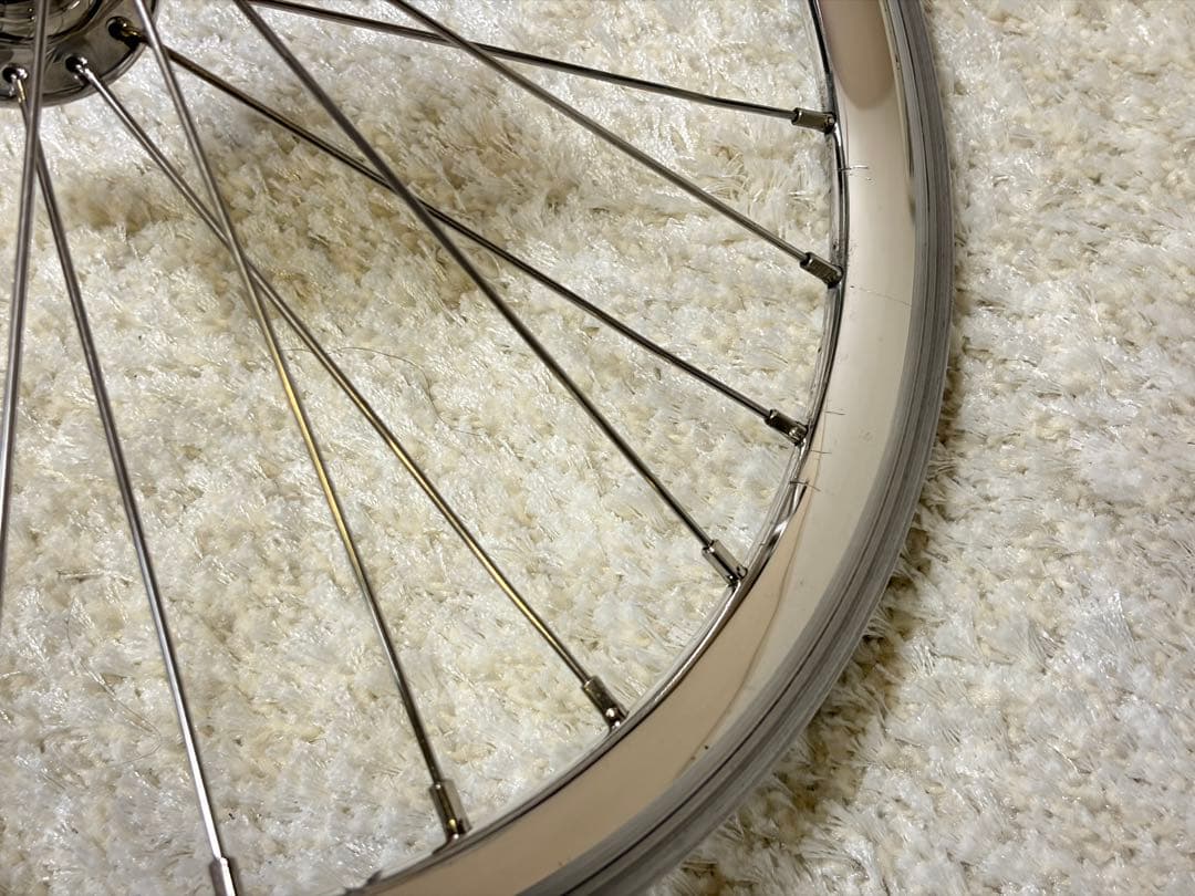 Brompton ブロンプトン用 Philwoodハブ+ポリッシュリム ホイール