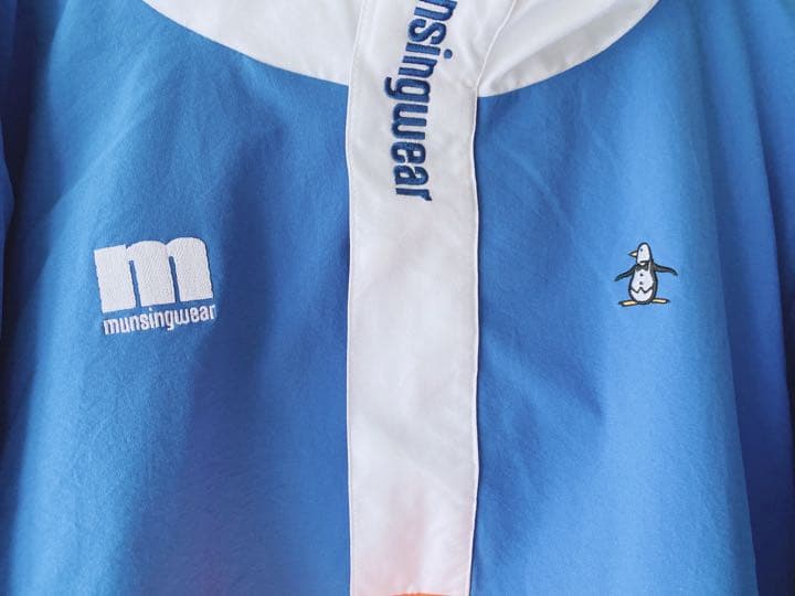 マンシングウェア ブルーホワイトオレンジ アウター 美品 サイズL