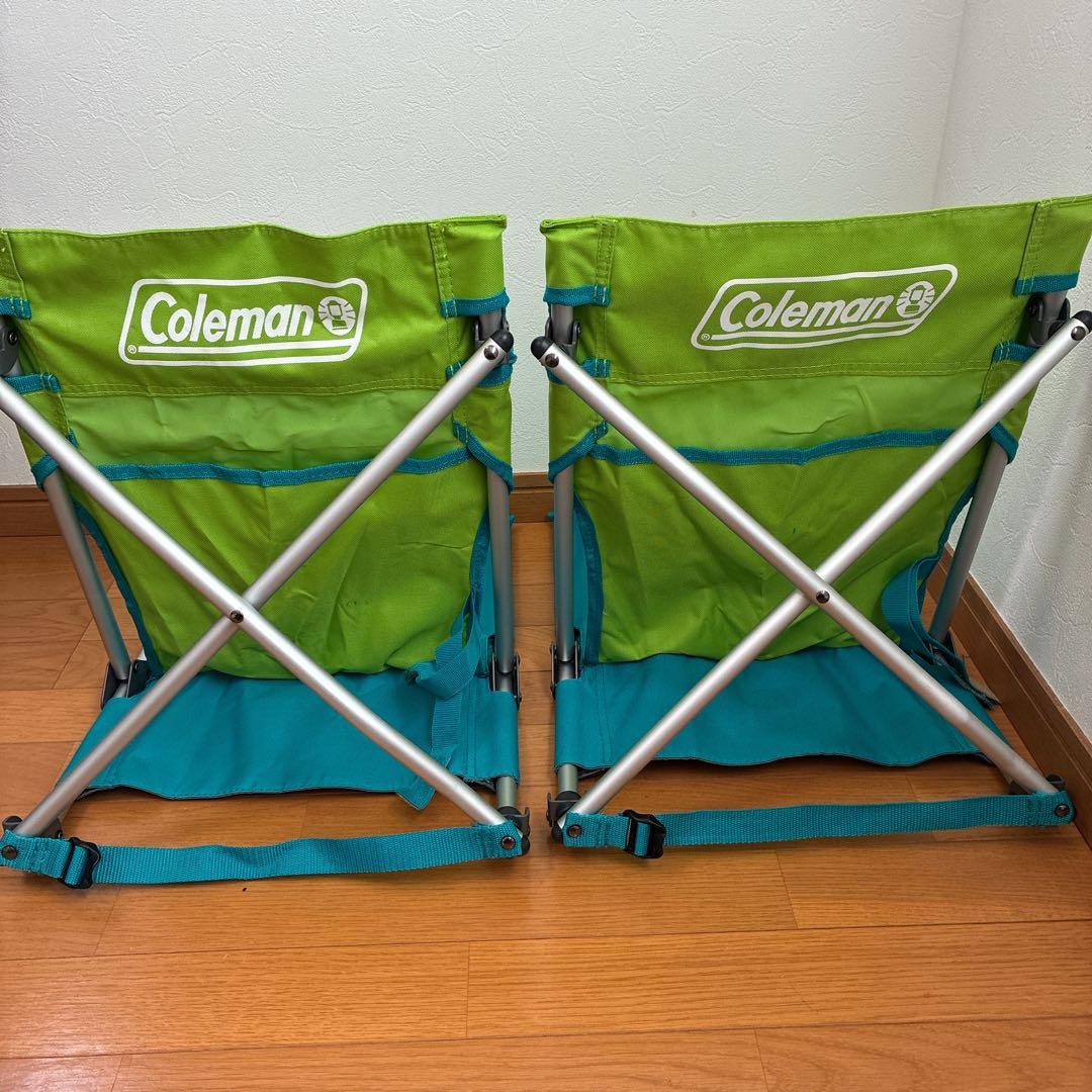 美品　Coleman コンパクト グランド チェア （ライム） 2個　コールマン