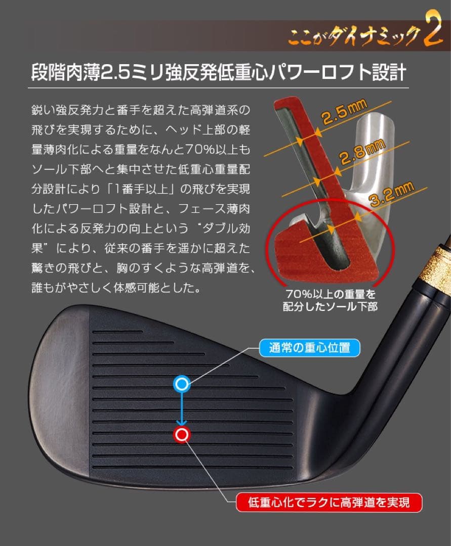 【新品6本】2番手飛ぶ最高級★ダイナミクス プレステージアイアン 5〜PWセット