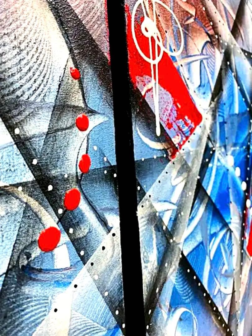 ⭐️【A11】✨️バリ島絵画✨抽象画✨バリアートアブストラクト3セット90×90cm