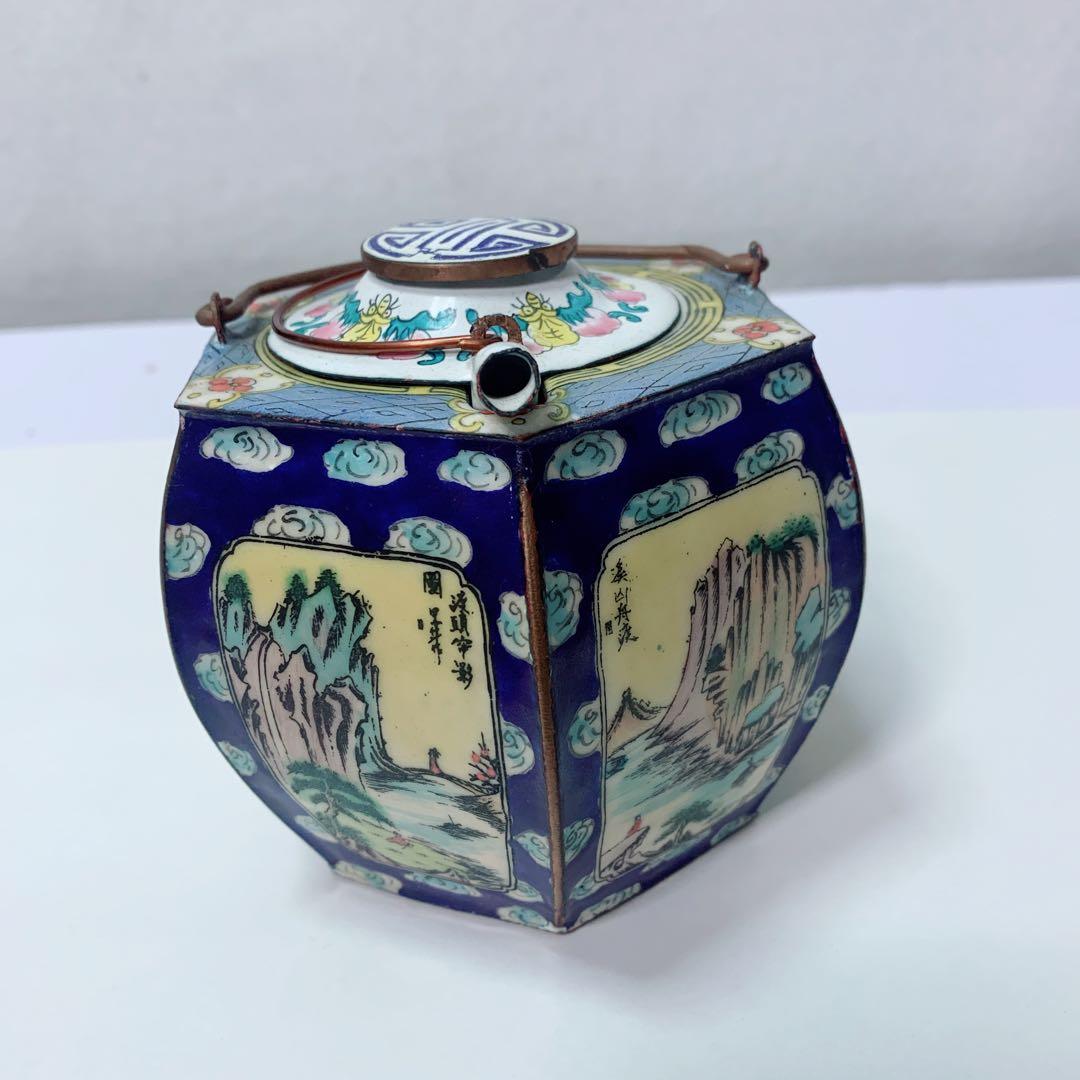 中国 徳利 六角酒器　チロリ　熱燗　大明宣徳　アンティーク　ヴィンテージ