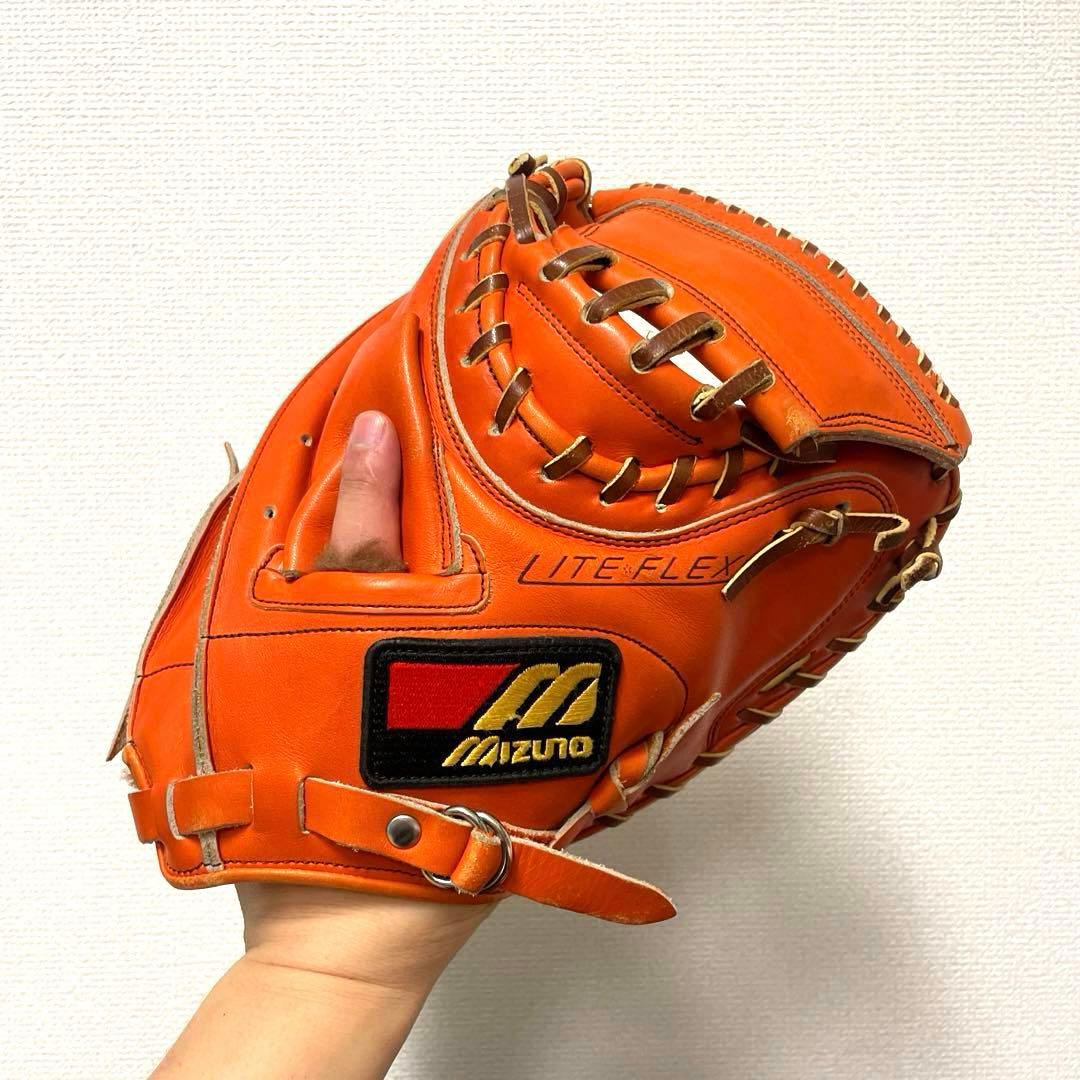 197 ミズノ ビンテージ 極美品 軟式 キャッチャーミット