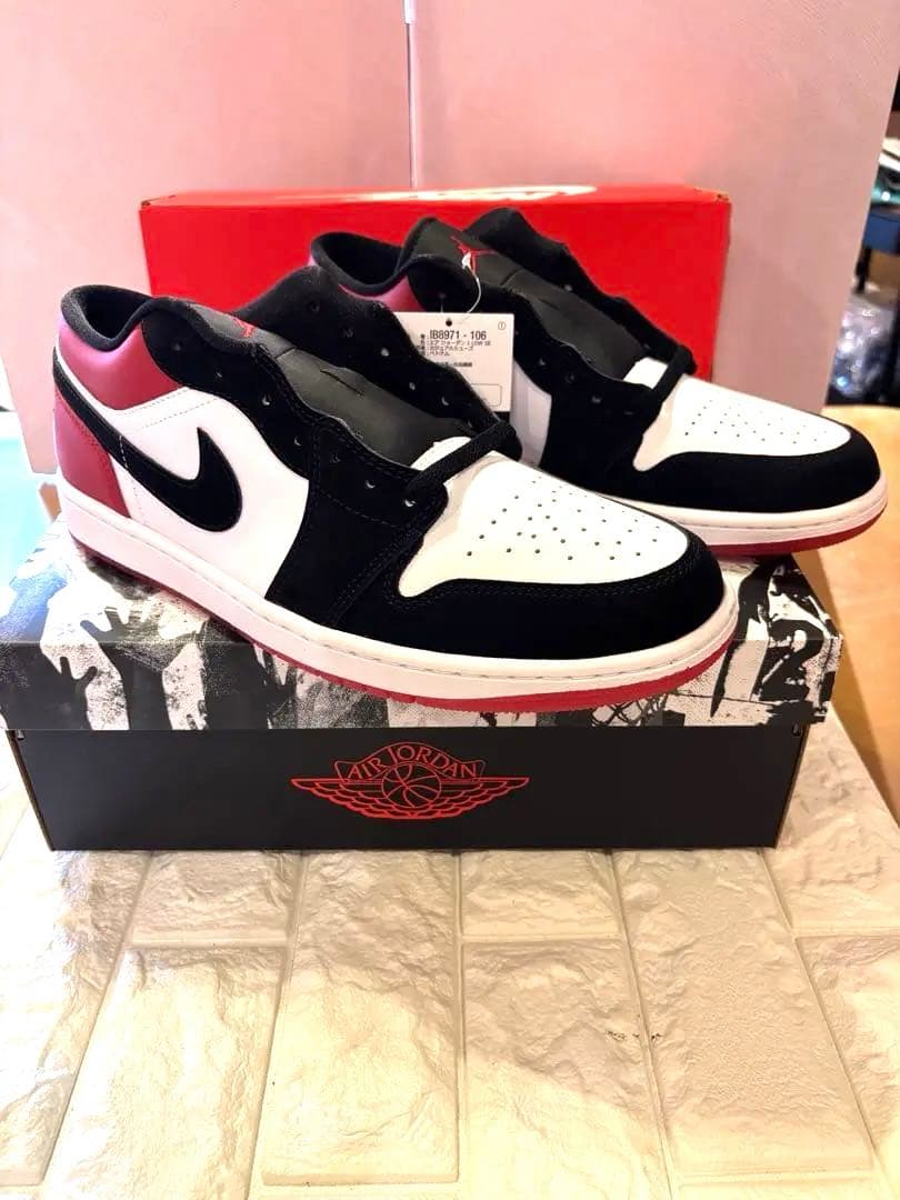 Nike AirJordan 1 Low ホワイト/ブラック/レッド２９.5cm