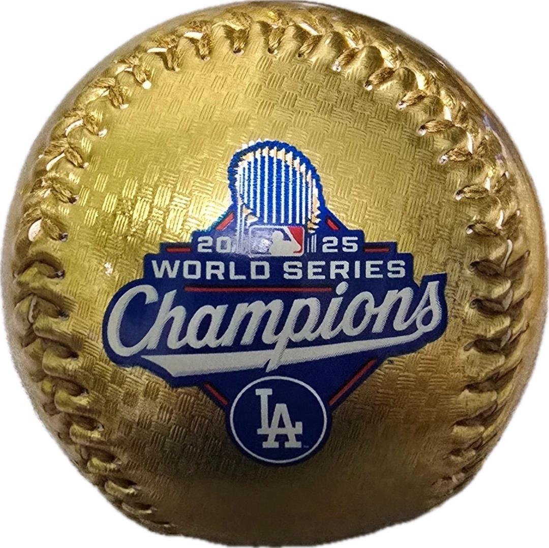 MLB公式 ドジャース 2025ワールドチャンピオン記念ゴールドボール ケース付