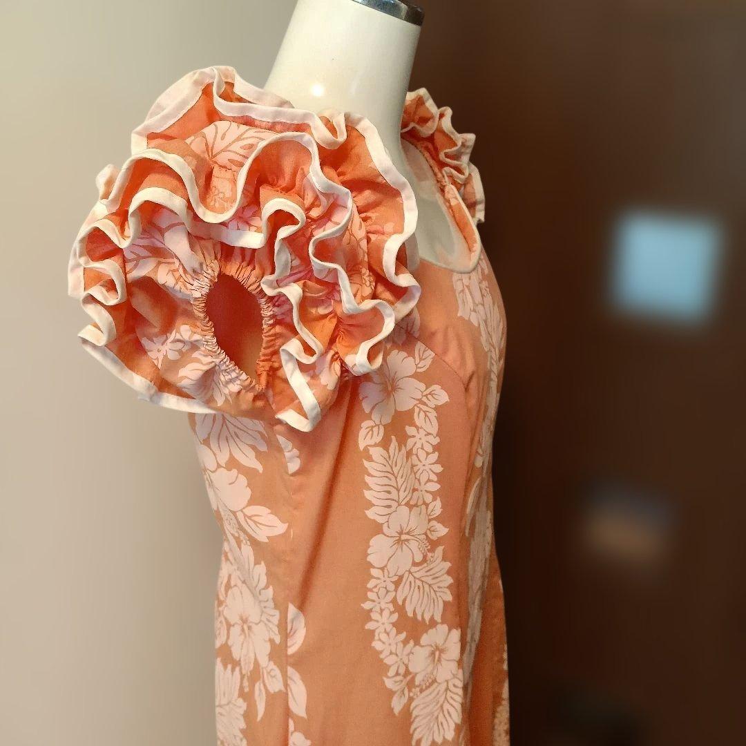 新品CCFashionsフラダンスロングドレス♡ハワイ製♡希少♡ハイビスカス柄