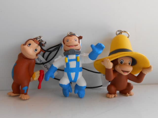 ♯Lom26AS　おさるのジョージがいっぱいフィギュアストラップ全5種