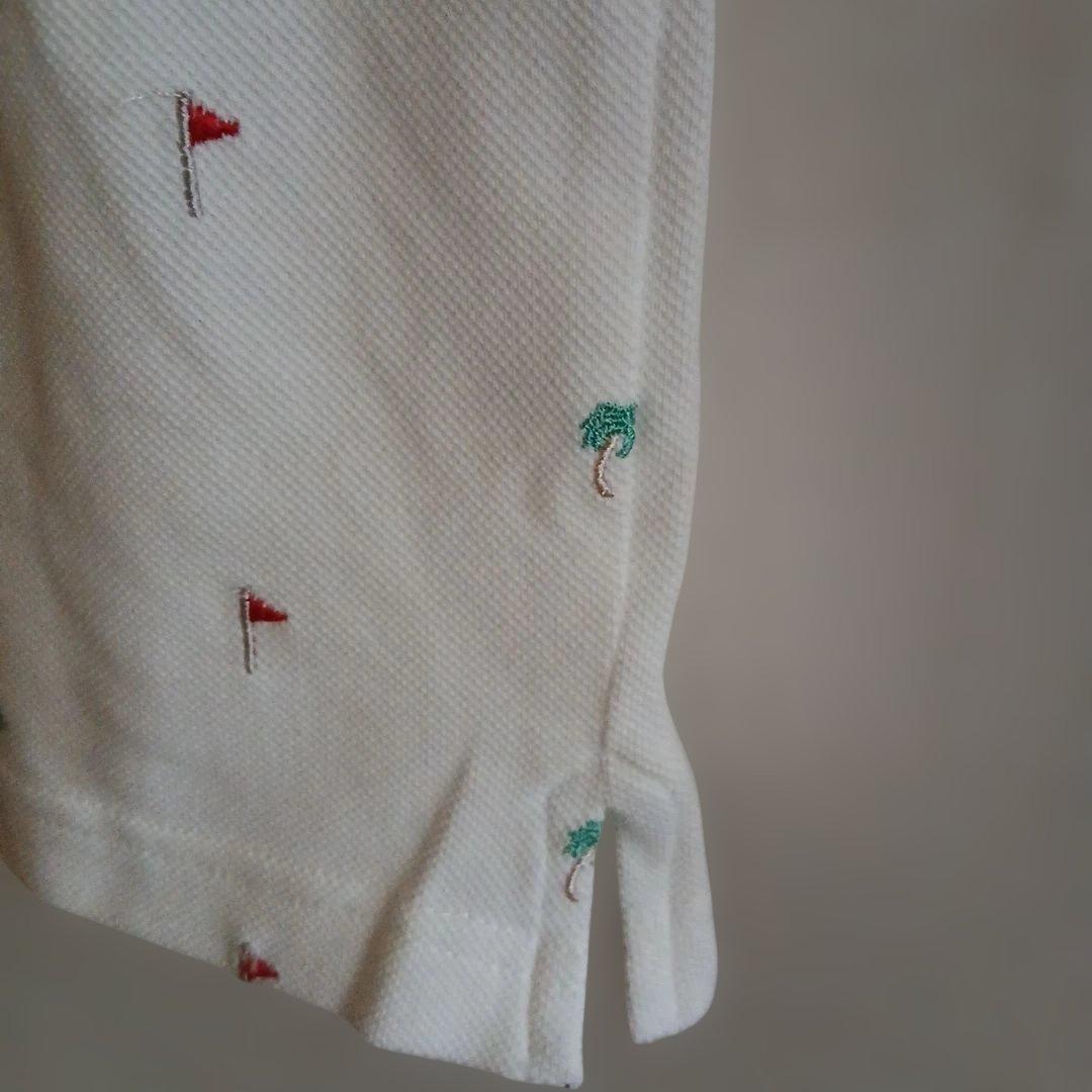 ARK & LO マーク&ロナ ゴルフフラッグ刺繍ポロシャツ