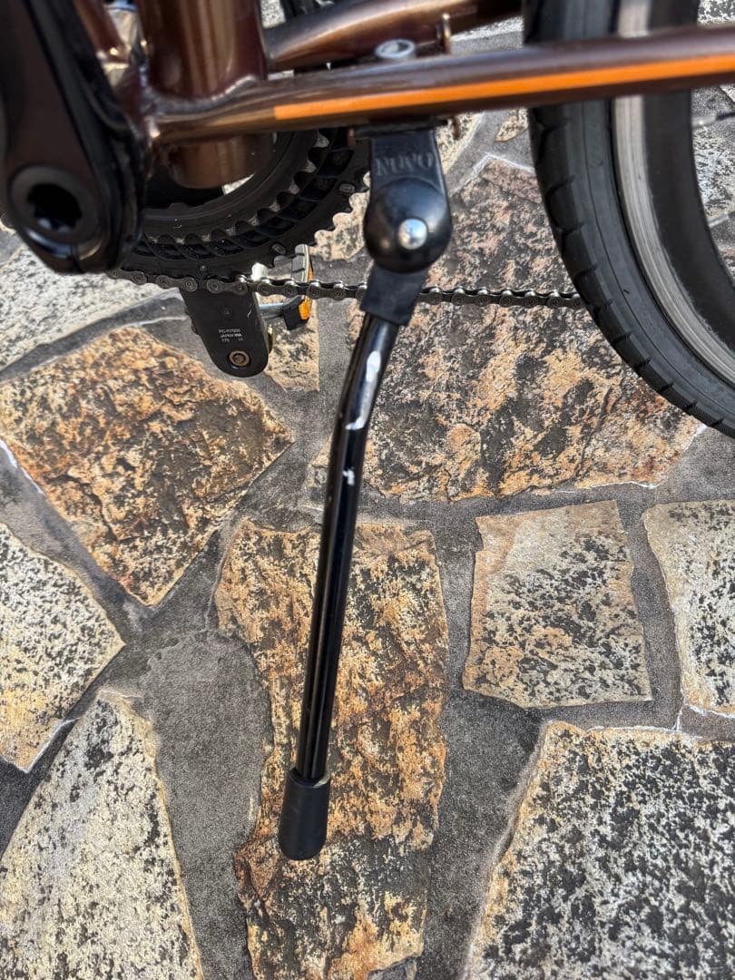 ブラウン 折りたたみ自転車 Shimano 105