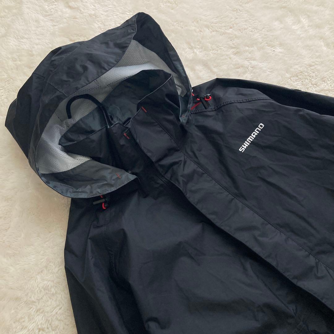 美品！SHIMANO シマノ　ナイロンジャケット ブラック　防風撥水　L