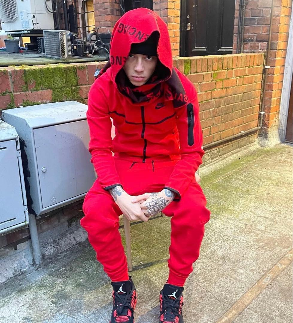 【廃盤旧テック激レア】NIKE ナイキテックフリース　レッド　上下XS