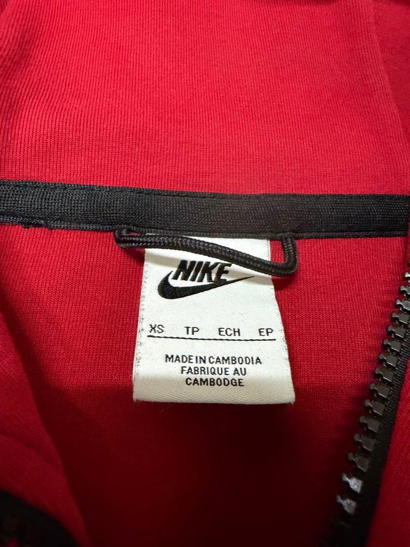 【廃盤旧テック激レア】NIKE ナイキテックフリース　レッド　上下XS