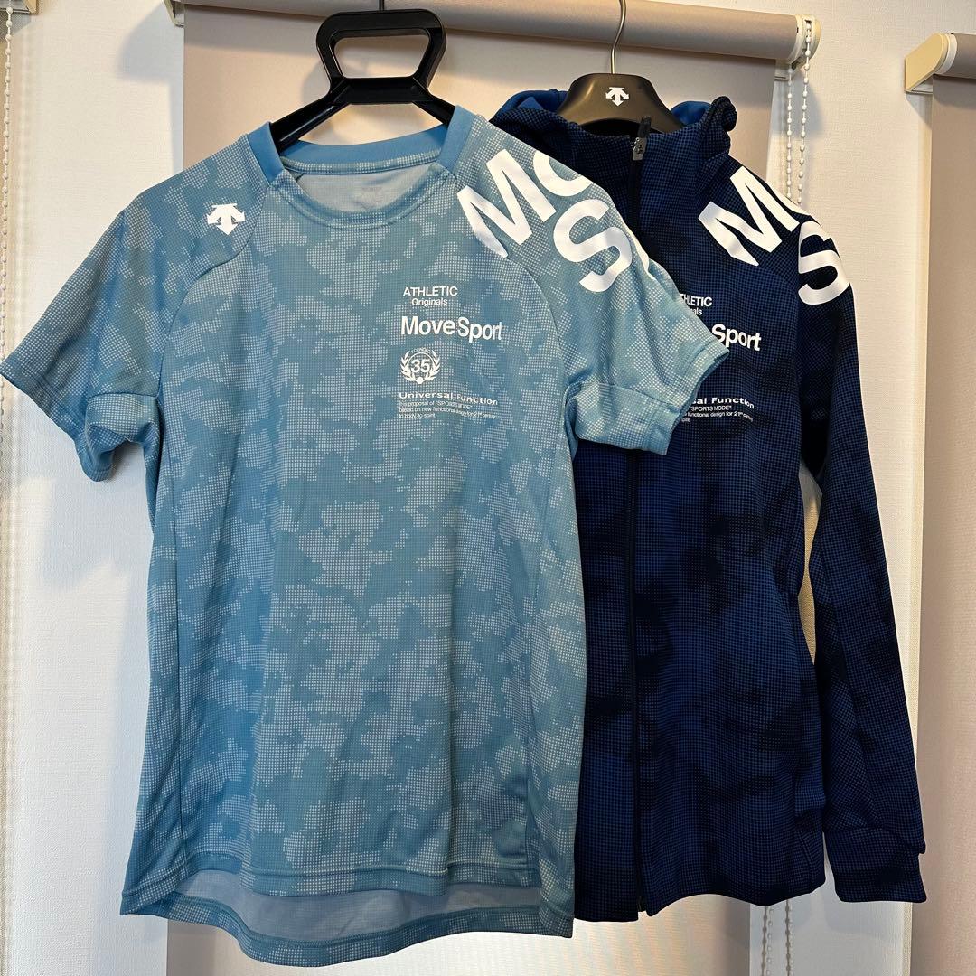 MoveSport スウェットフルジップパーカー／パンツ／Tシャツコーデ3点