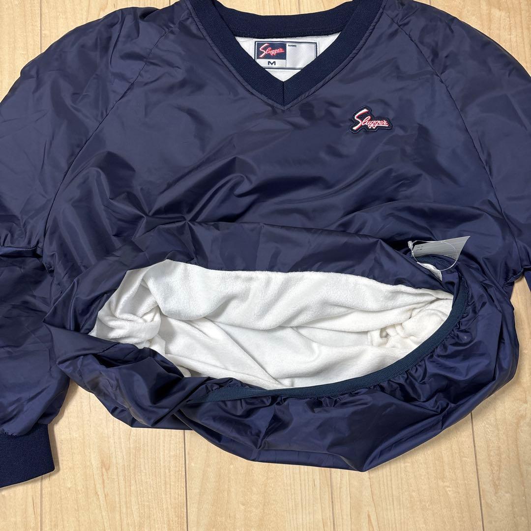 Slugger ネイビー Vネックジャケット M