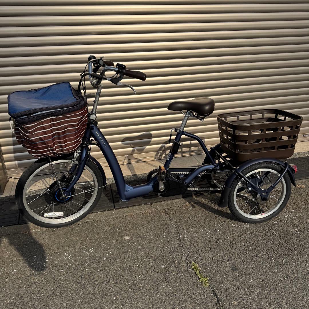 極美品　ブリヂストン 三輪　アシスト自転車　ラクットワゴン RW0B42 ブルー