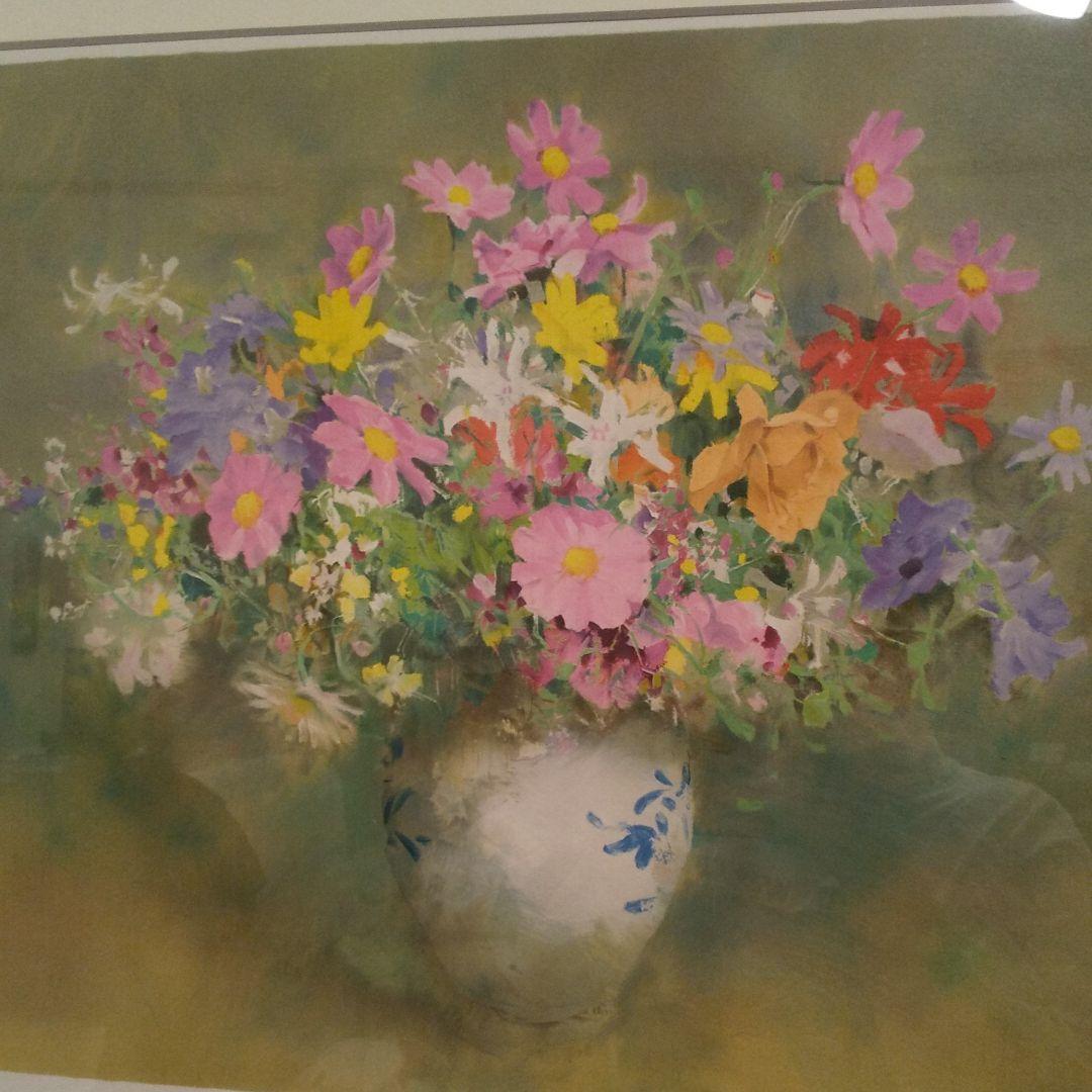 花と花瓶 額付