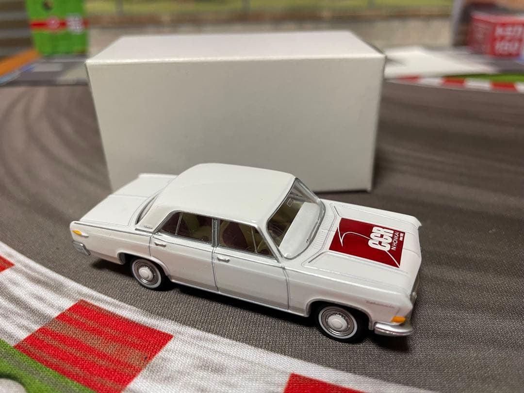 トミカLV 糸魚川CCR限定三菱デボネア　サンプルモデルタンポ赤濃い