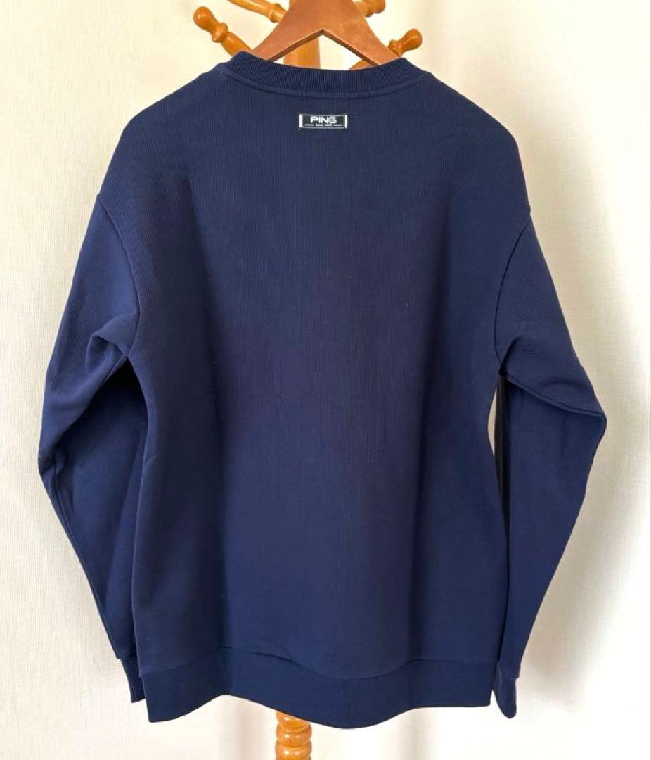 値下げ❕【超美品/未着用】PING ピン クルーネックスウェットプルオーバー 紺