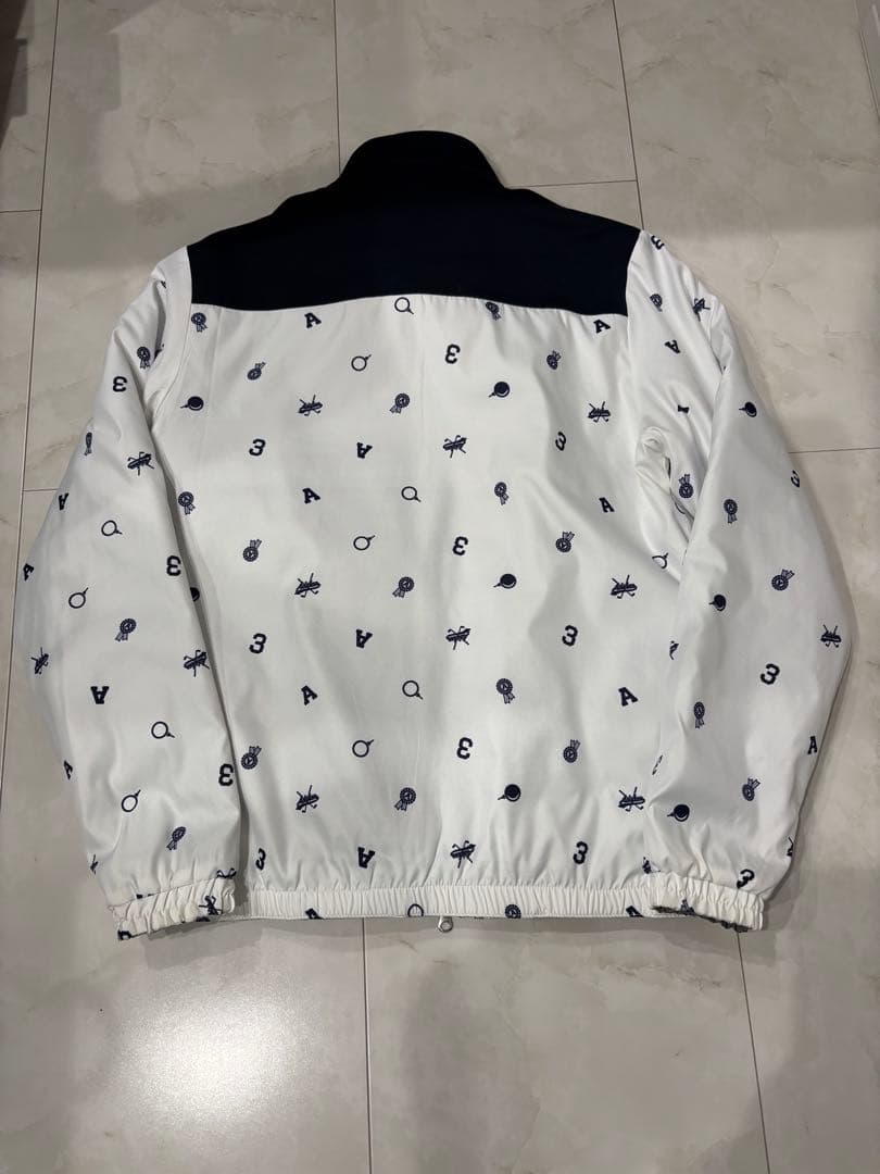 adidasゴルフ　メンズダウンセット　サイズL 白グレー