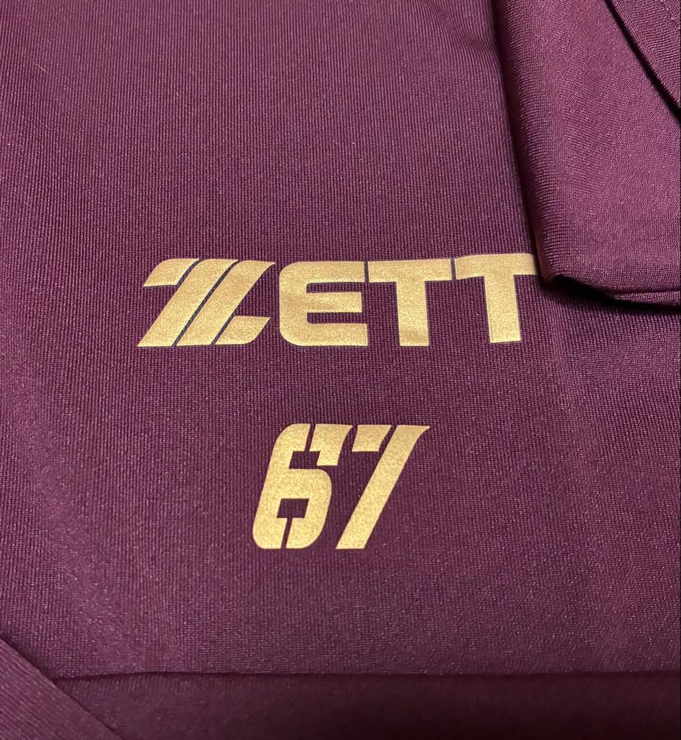 楽天イーグルス仕様 ZETT アンダーシャツ 67 バーガンディ XO