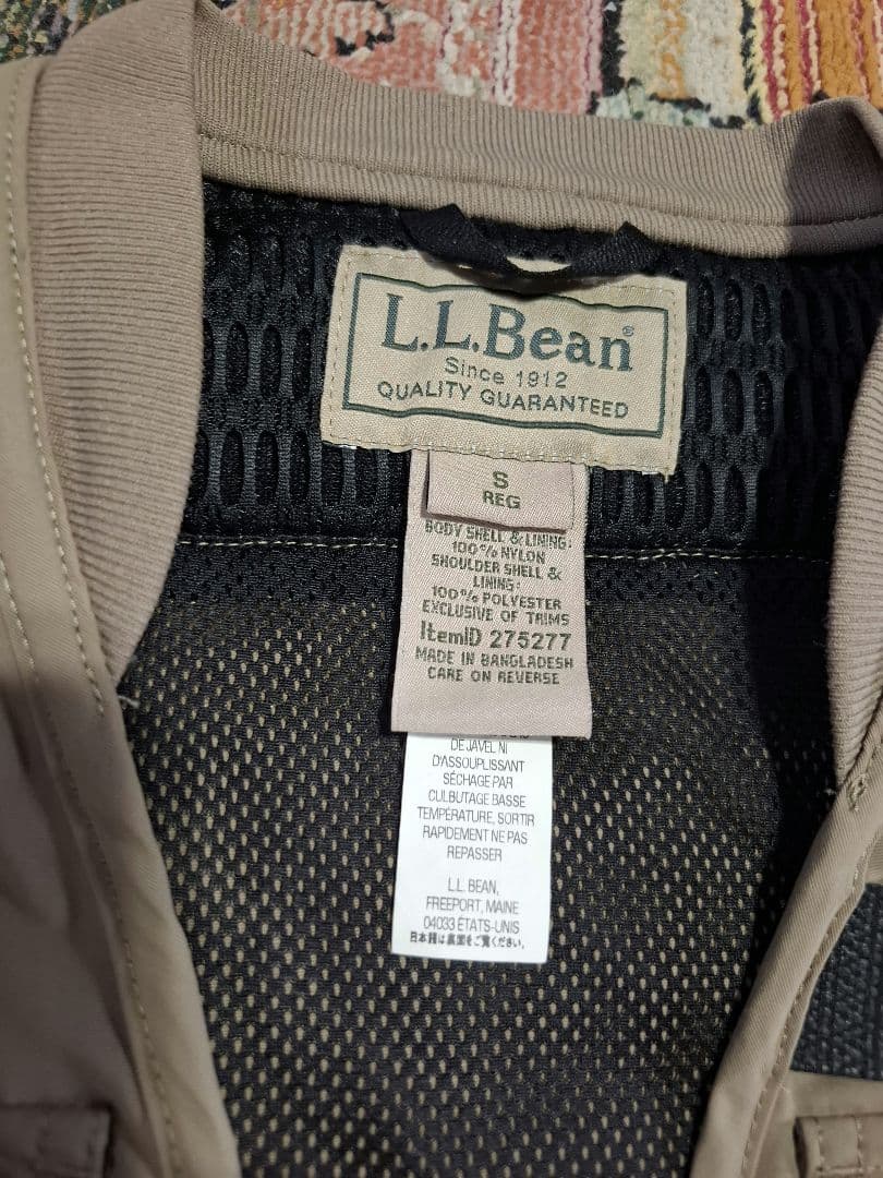 新品未使用　L.L.Bean フィッシングベスト ベージュ　アメリカ規格Sサイズ