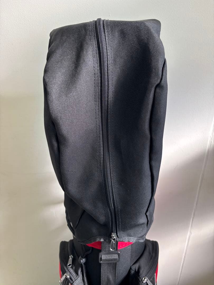 【美品】Nike ゴルフ キャディバッグ 赤黒 ストライプ