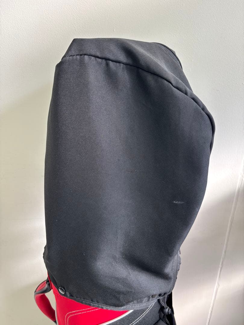 【美品】Nike ゴルフ キャディバッグ 赤黒 ストライプ