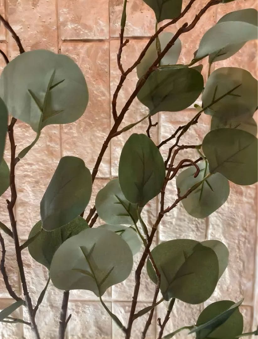 光触媒　人工観葉植物　ウォールグリーン　フェイクグリーン　ユーカリポポラス花器付
