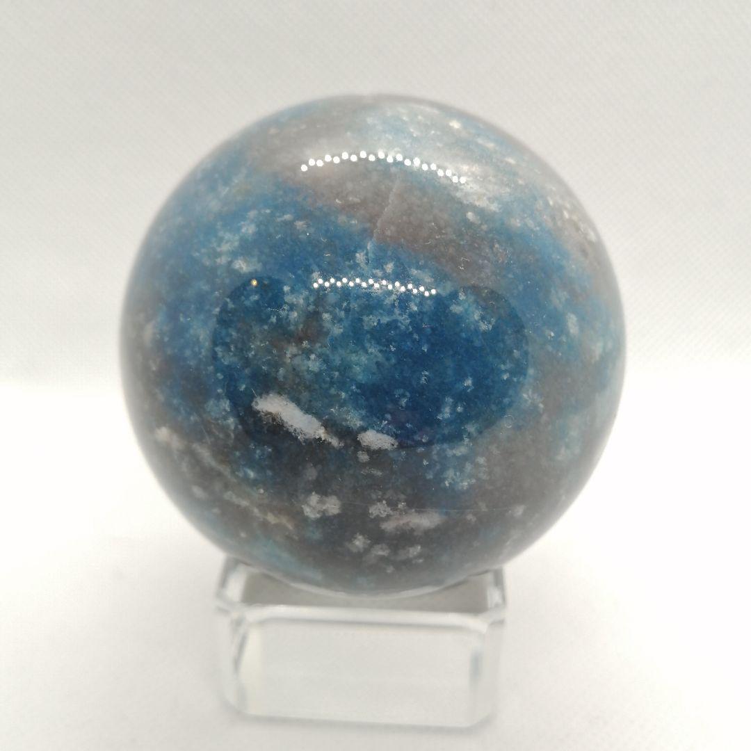 【新品】海岸に降り積もる雪のような模様のトロレアイトのスフィア　10-101